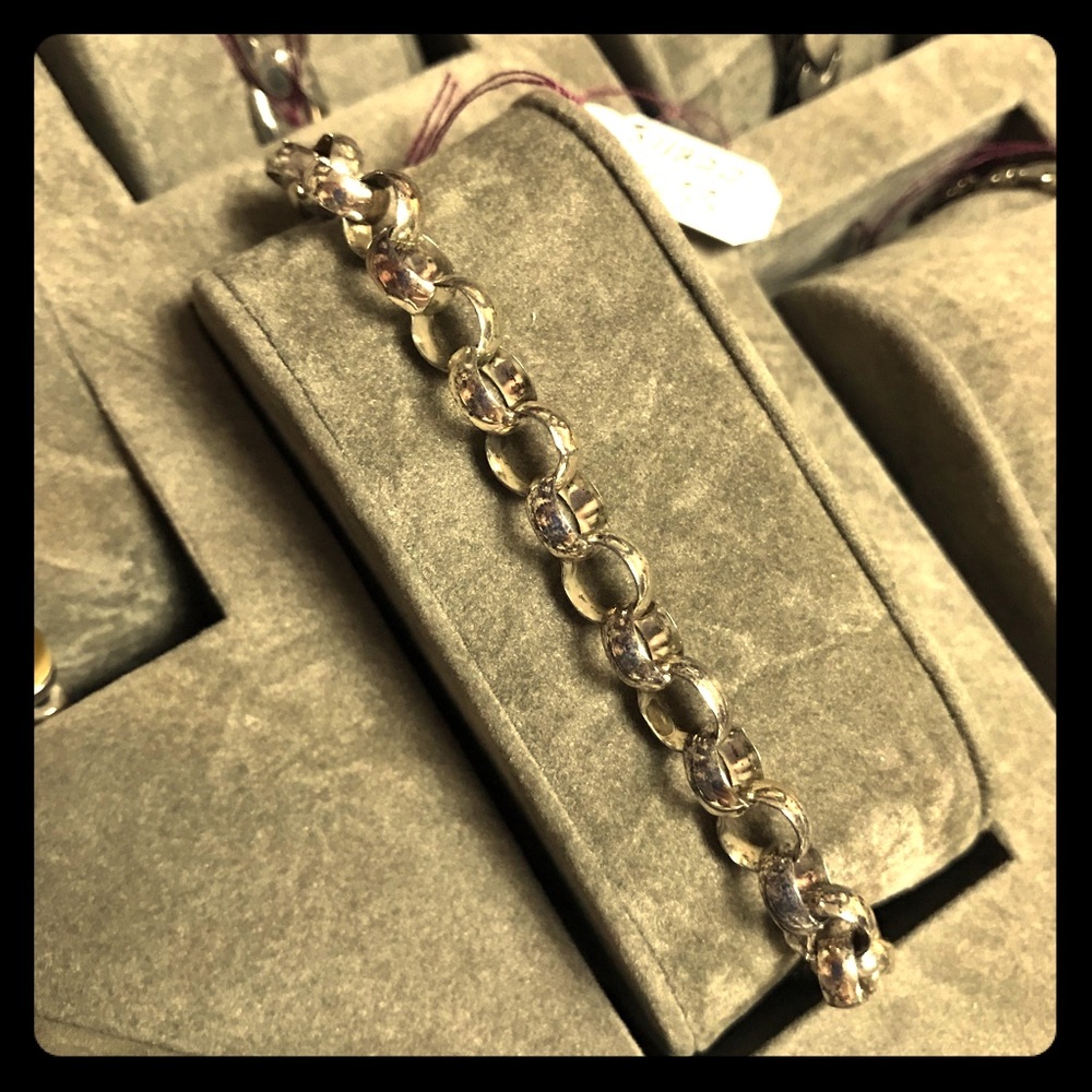 Sterling Silver Italian Made “Rolo” Bracelet